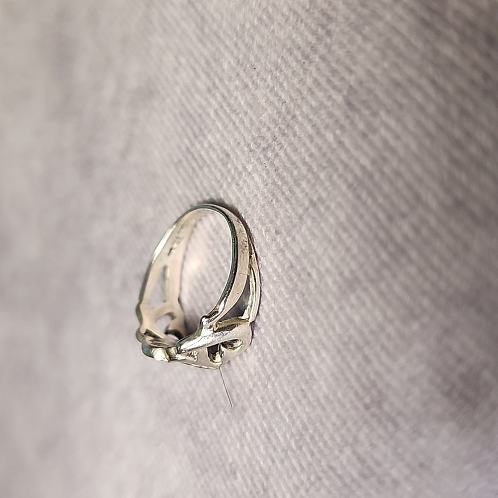 Tiffany & Co. Sterling Silver Triple Heart Paloma Picasso Ring Sz. 4.5 - Picture 3 of 8
